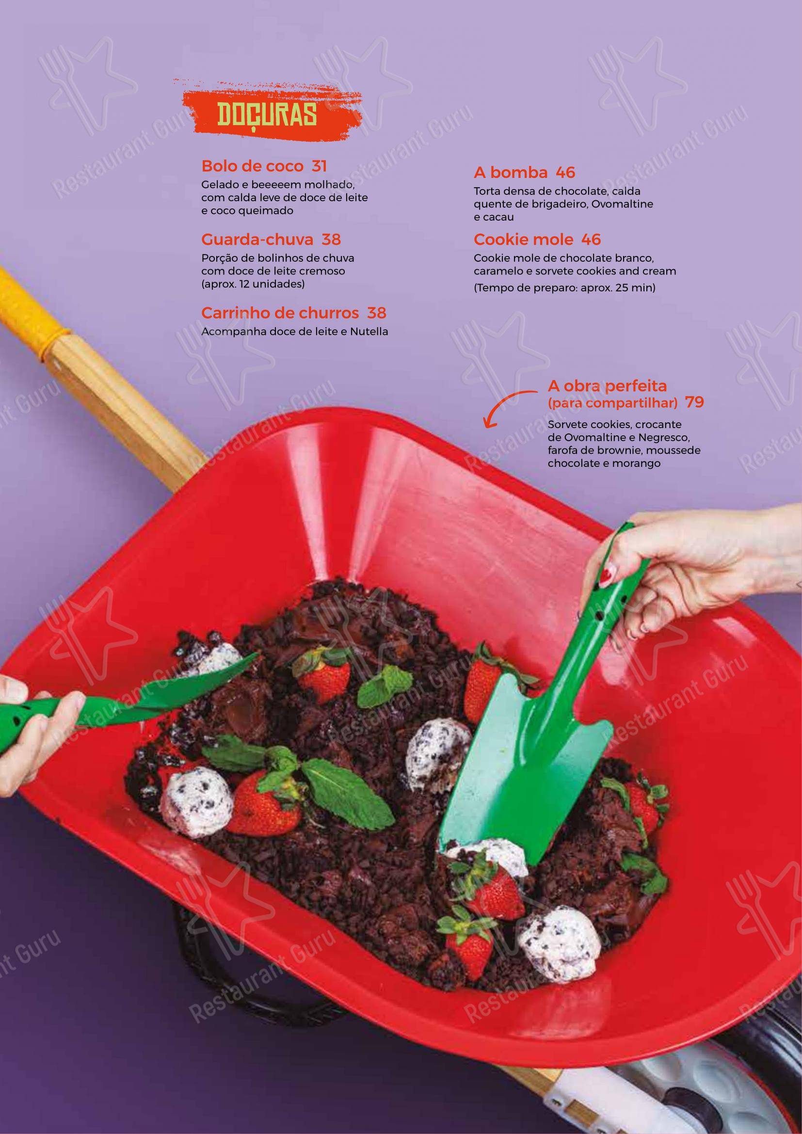 Menu para Mundo de Betsy em São Paulo