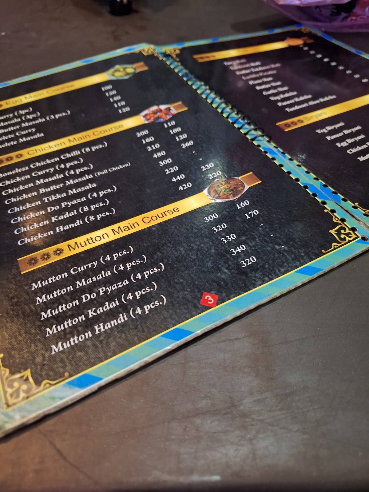Food Villa menu