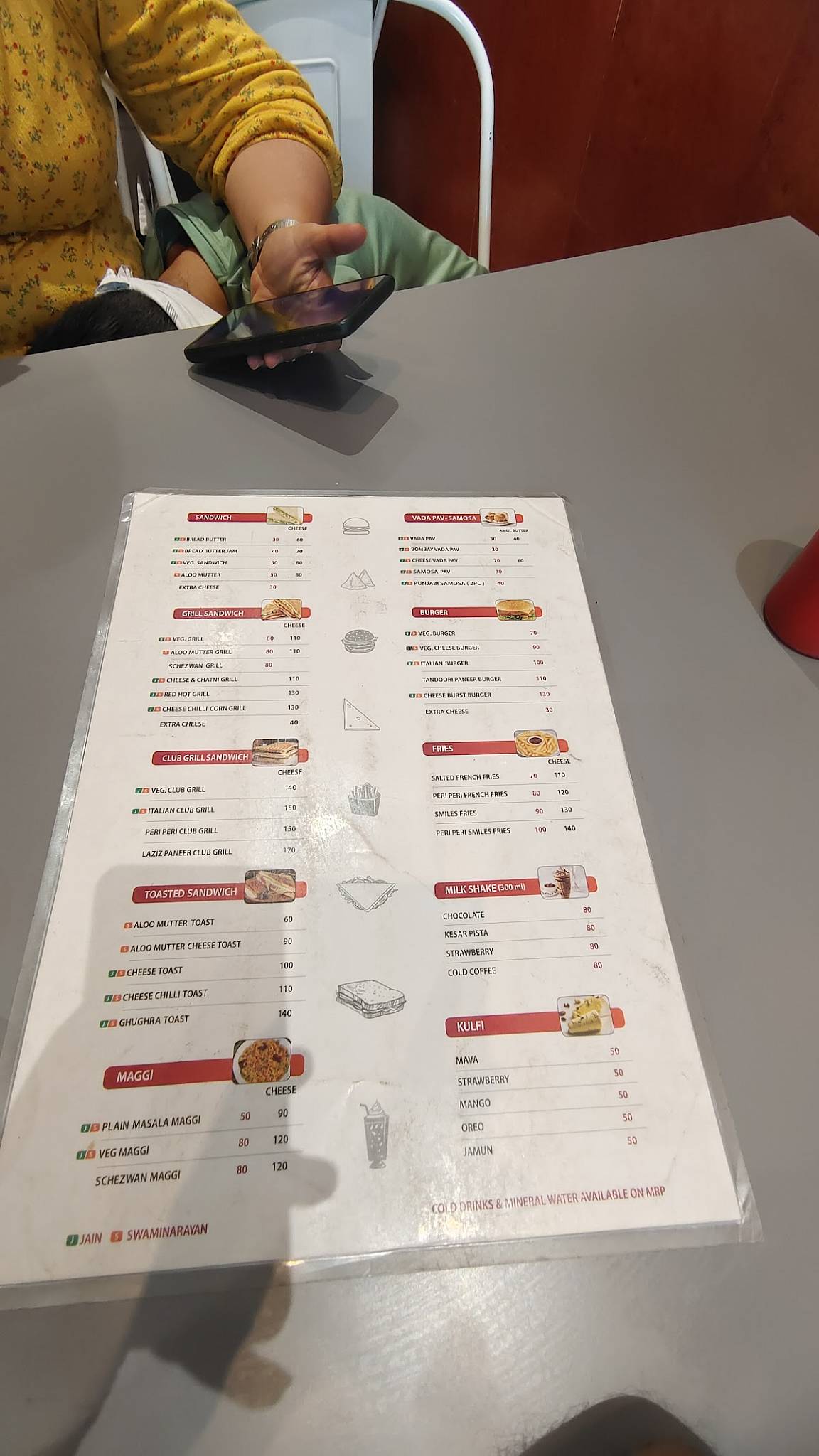 Bhookh Lagi Hai? menu