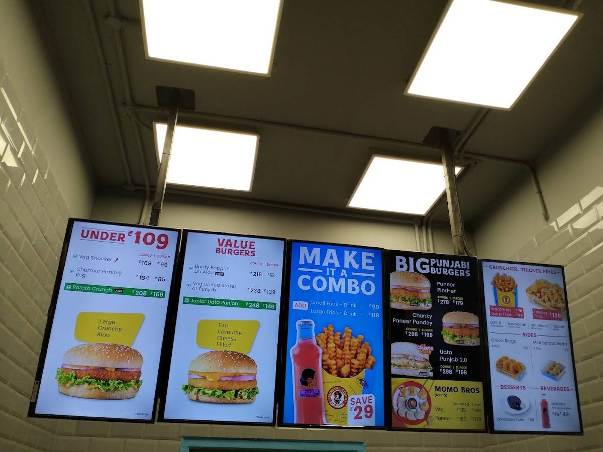 Burger Singh menu
