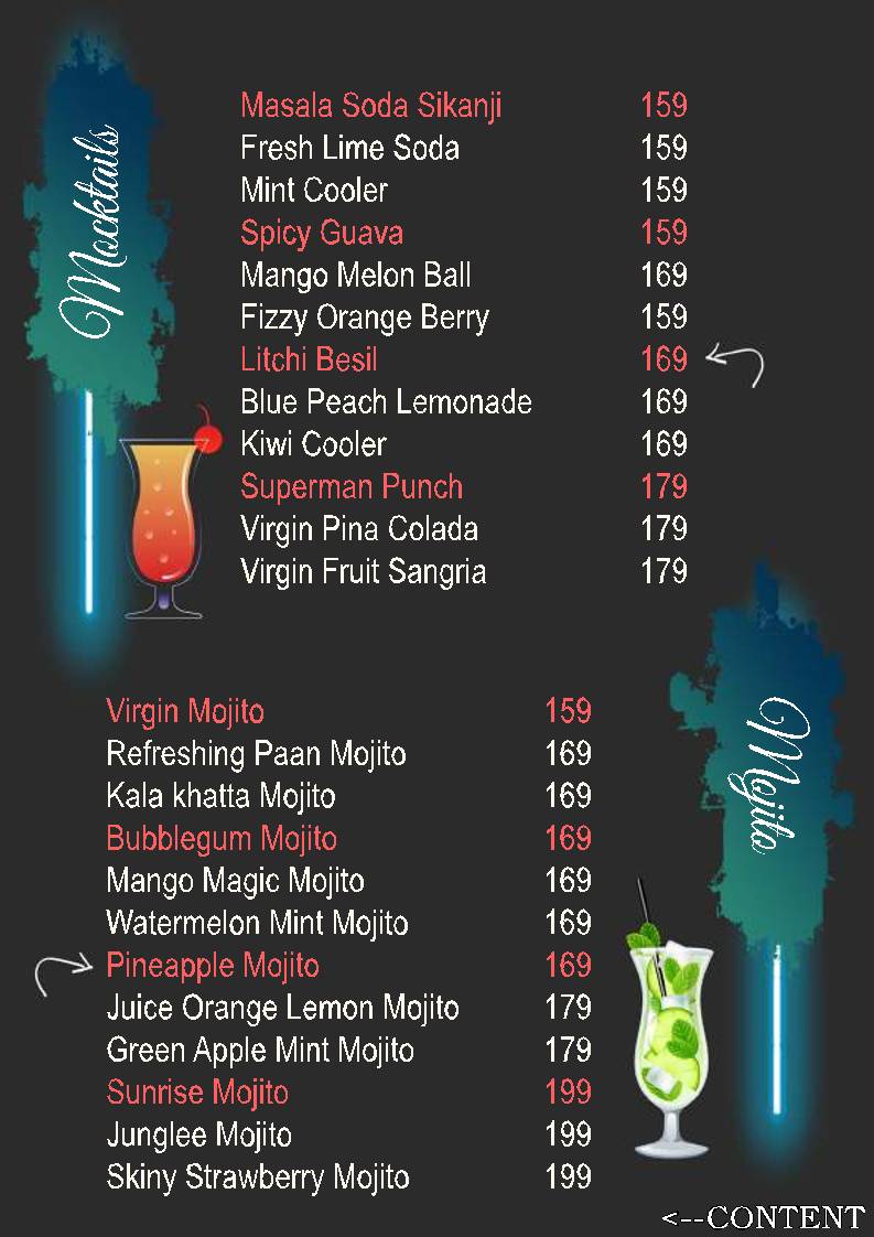 Big bites multicuisine restaurant menu