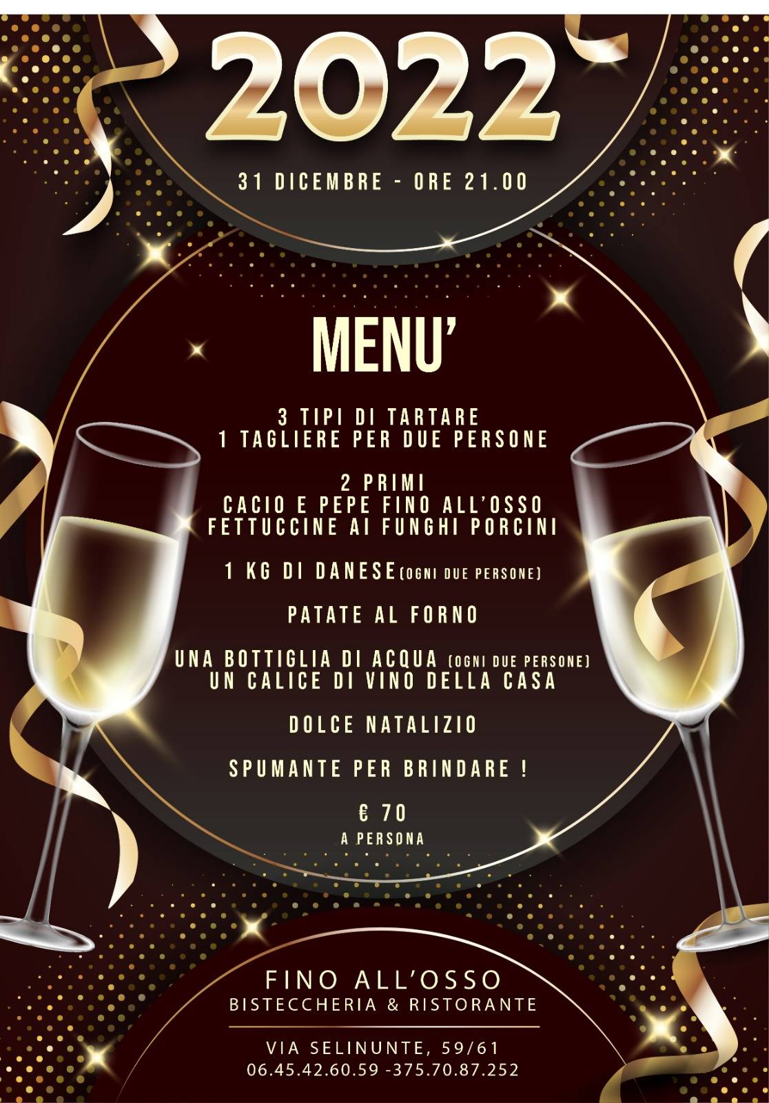 Menu di Osteria spartaco 