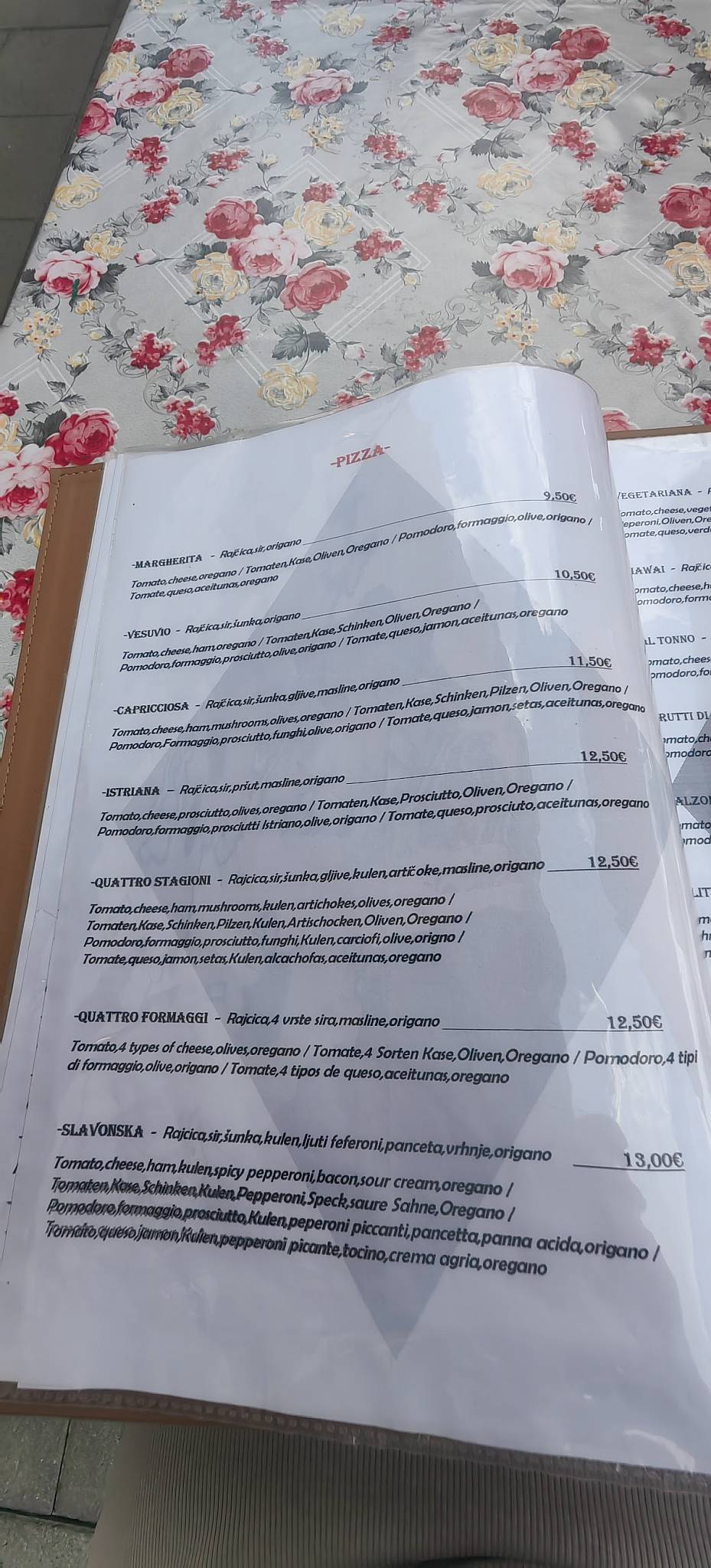 Menu di Bistro-Pizzeria L'Mat 