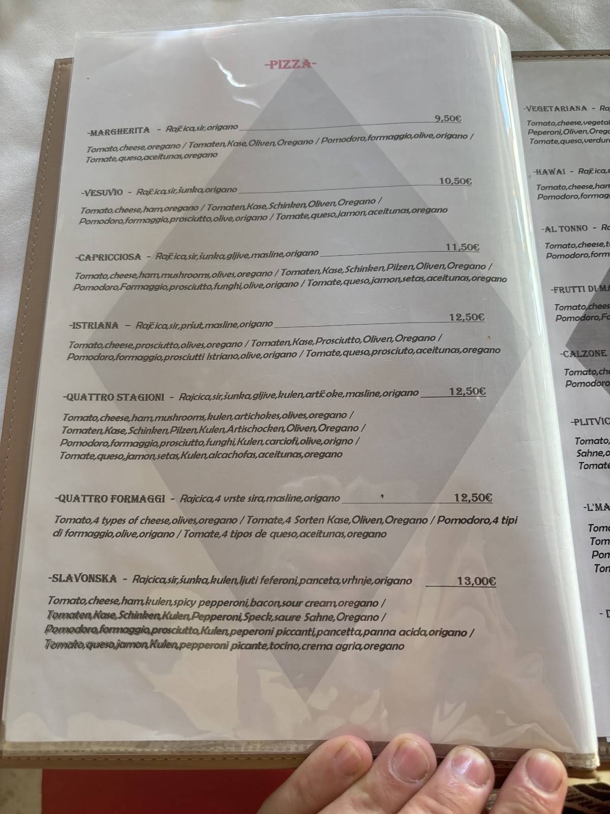 Menu di Bistro-Pizzeria L'Mat 