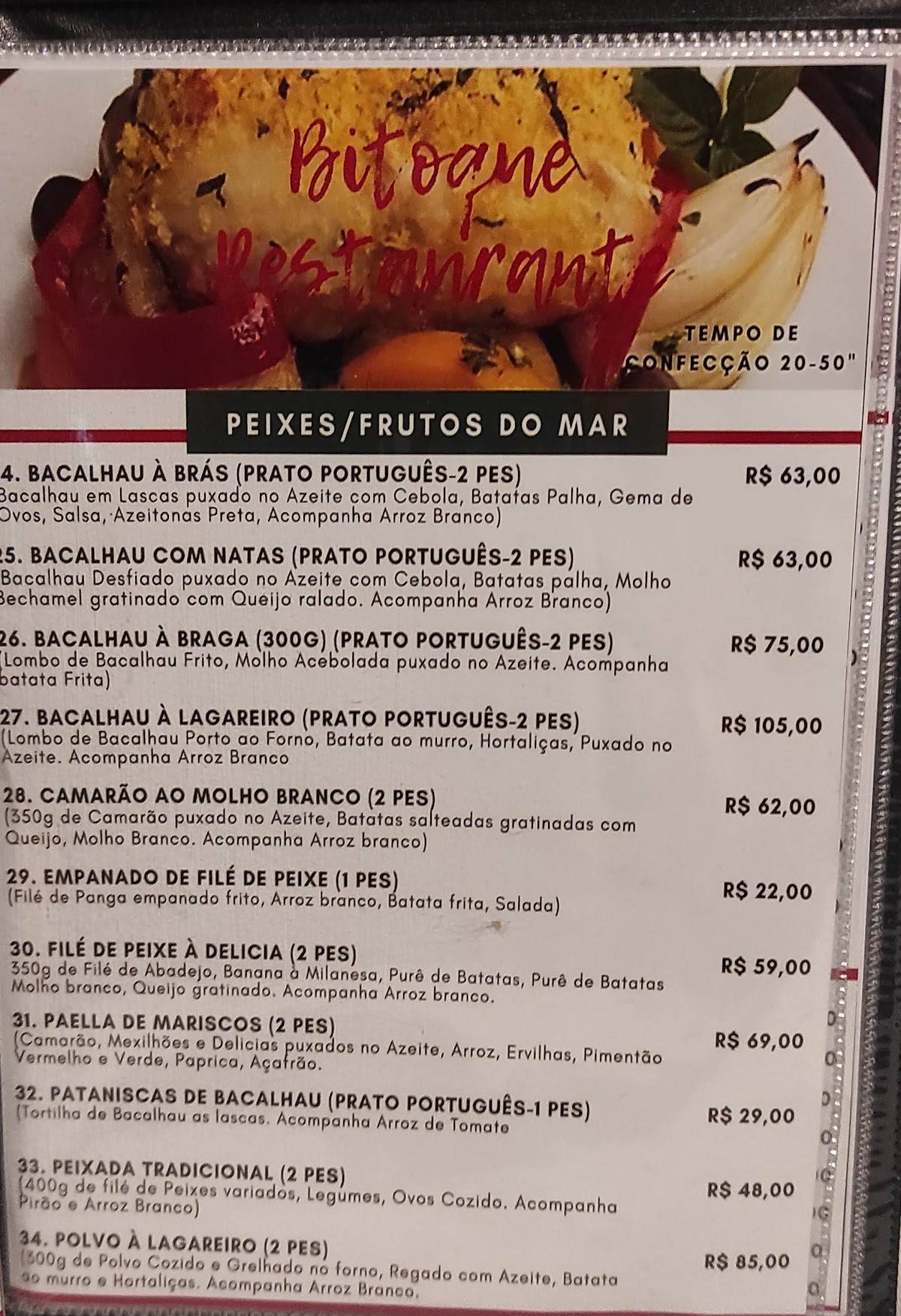 Bitoque - Restaurante Português cardápio