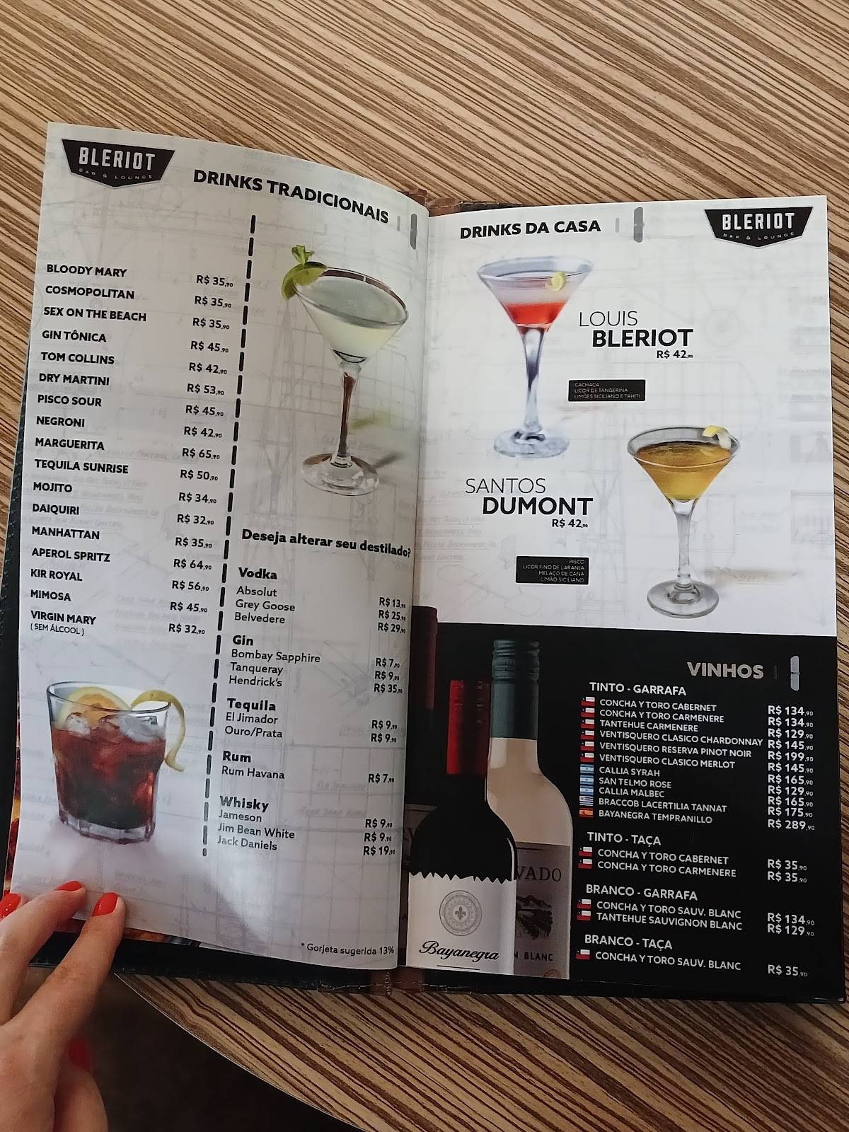 Bleriot Bar & Lounge - Terminal 2 cardápio