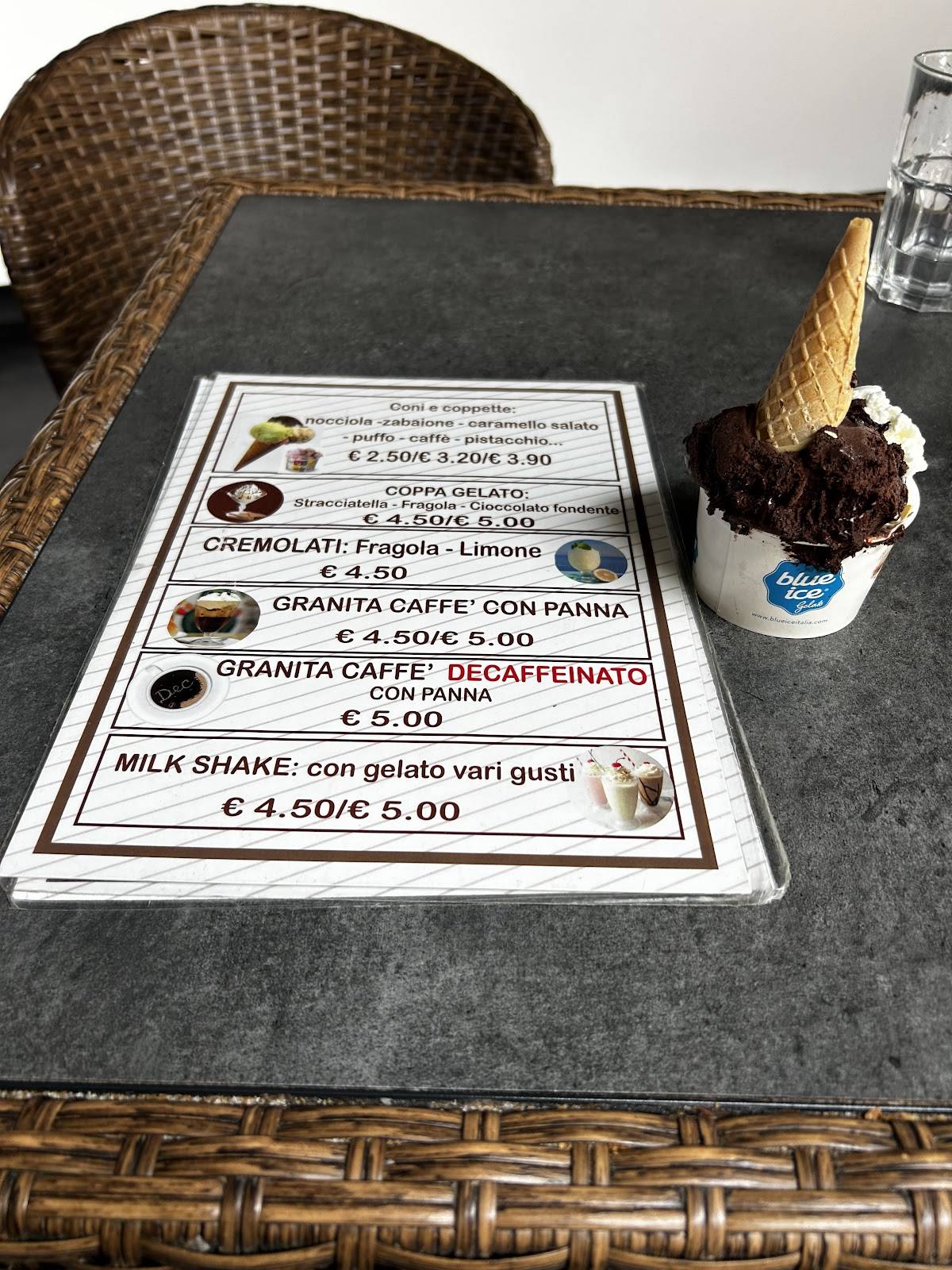 Menu di Blue Ice Roma Alessandrino 