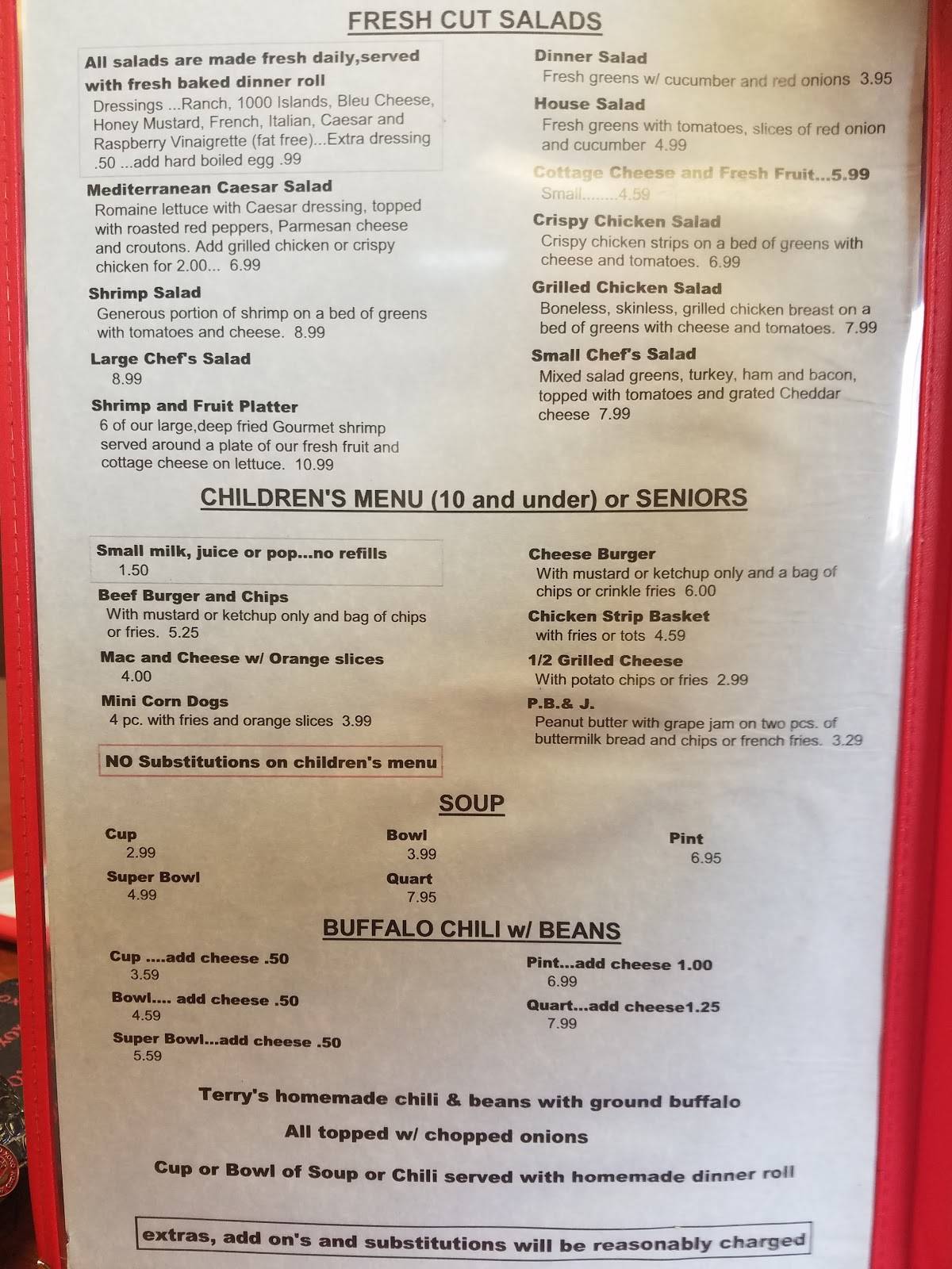 Menu at Blue Ribbon Café & Bakery, Emmett