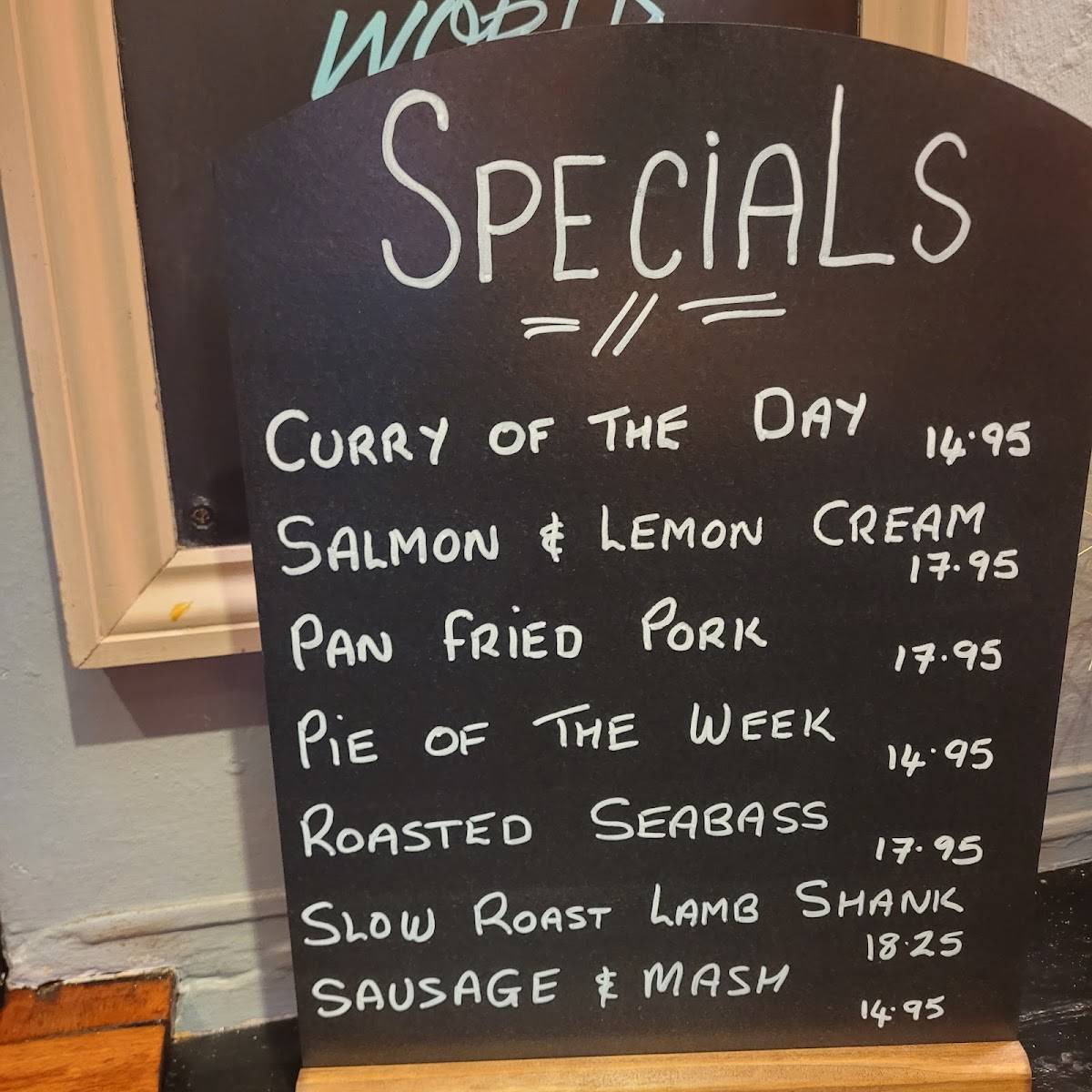 Menu at Boar's Head, Aust pub & bar, Bristol, Main Road