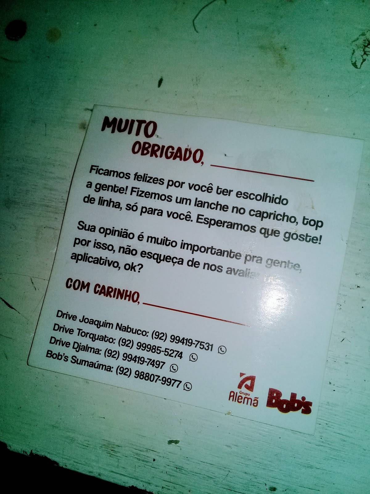 Bob's Burger - Shopping Millenium cardápio