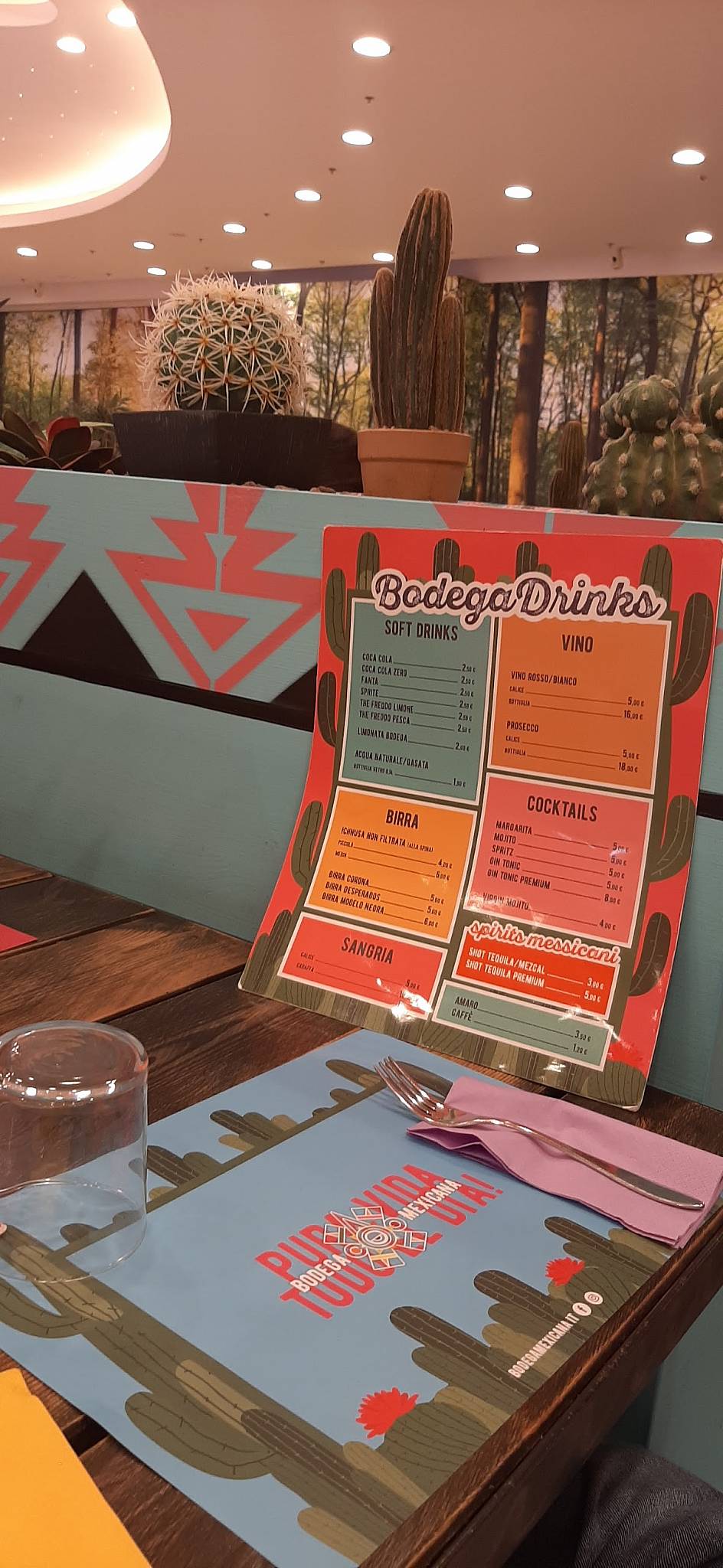 Menu di Bodega Mexicana 