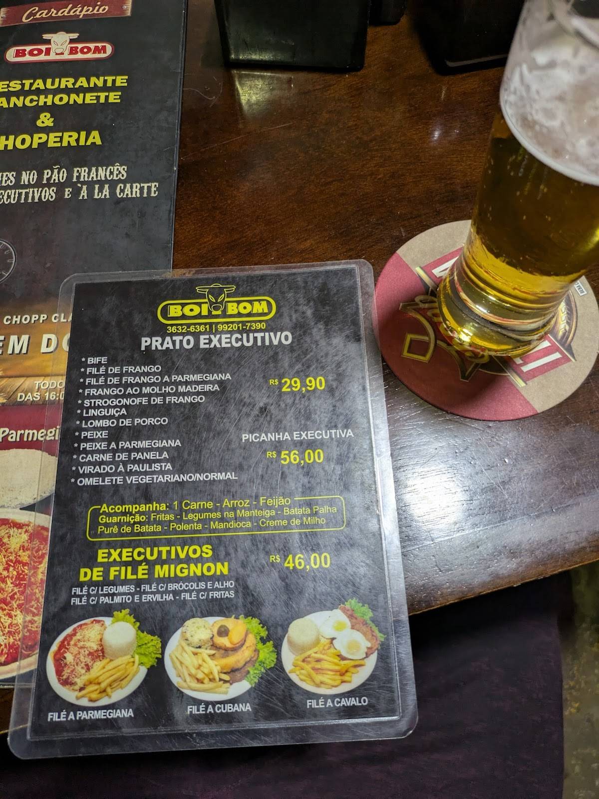 Boi Bom cardápio