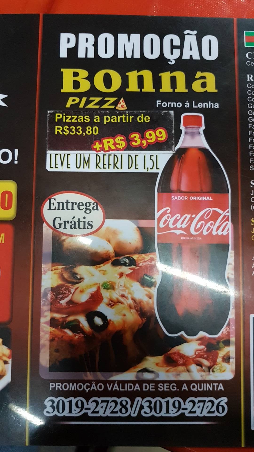 Bonna Pizza cardápio