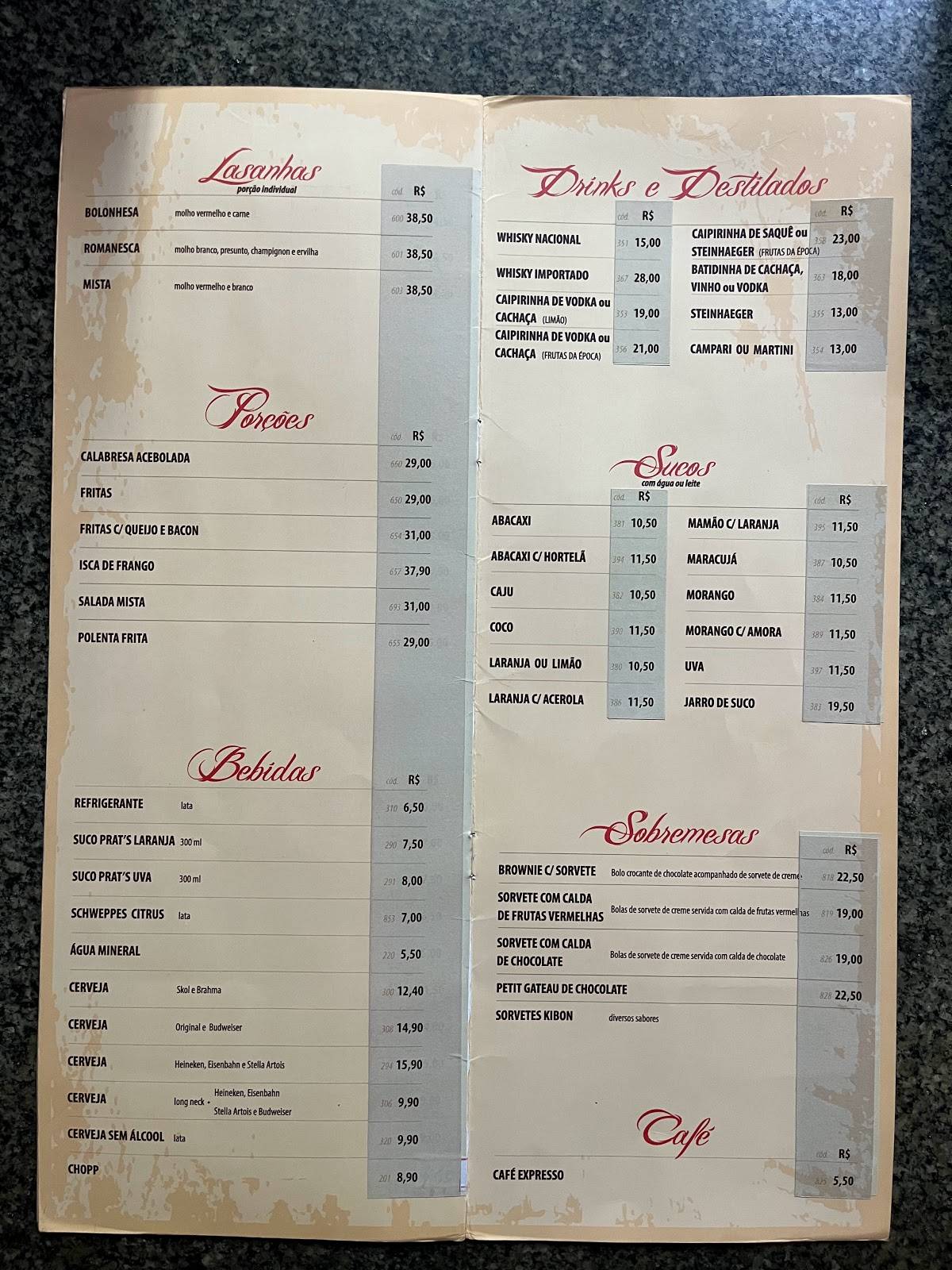 Pizzaria Borelluccio cardápio