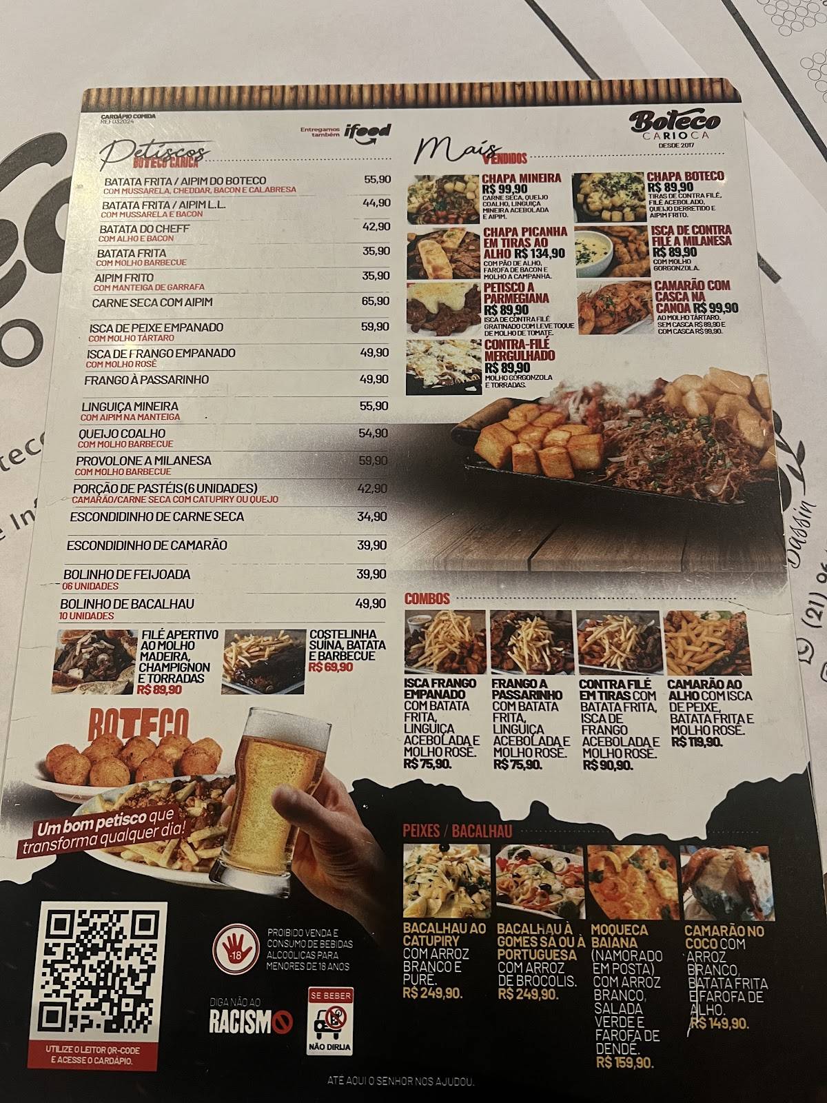 Boteco Carioca cardápio