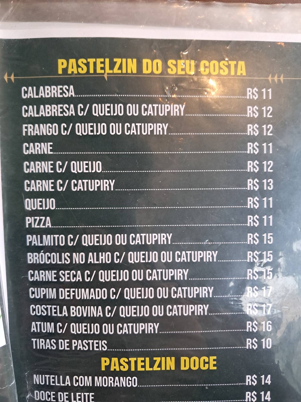 Boteco Seu Costa cardápio