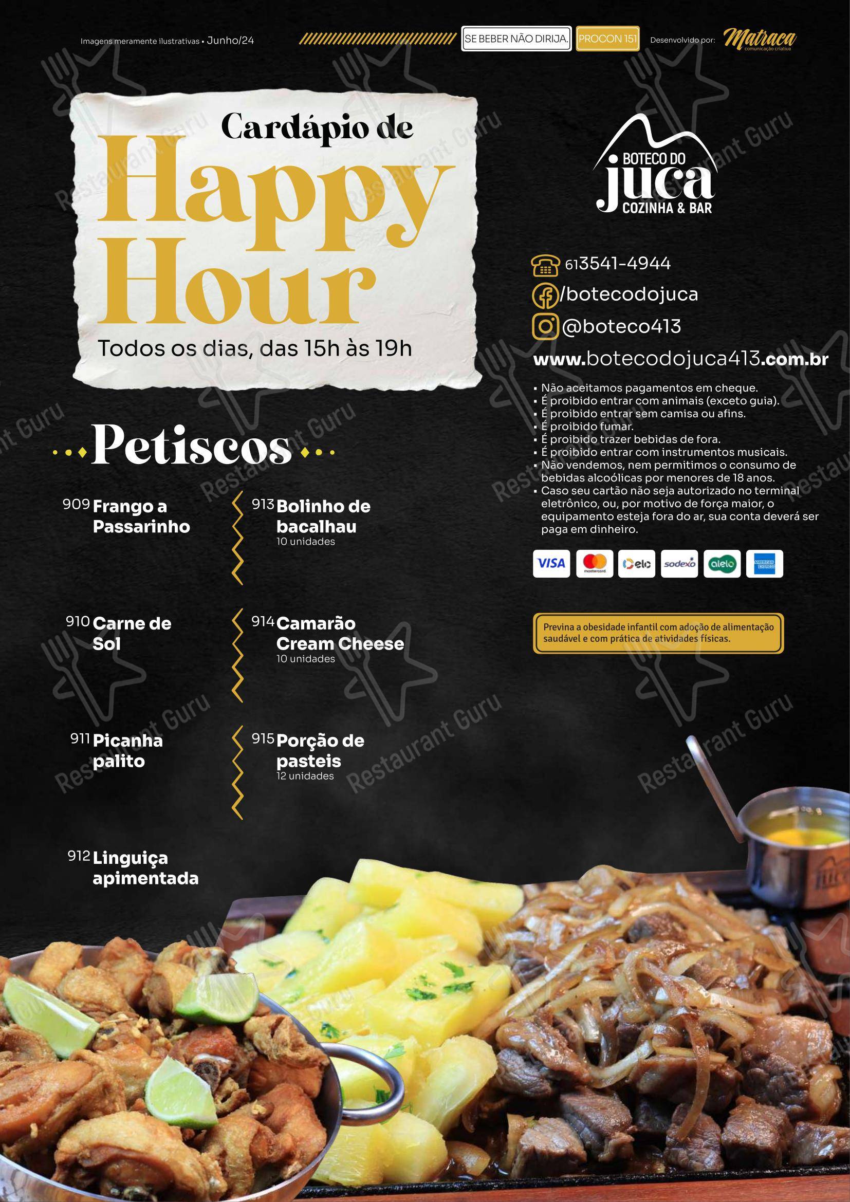 Boteco do Juca - Menu