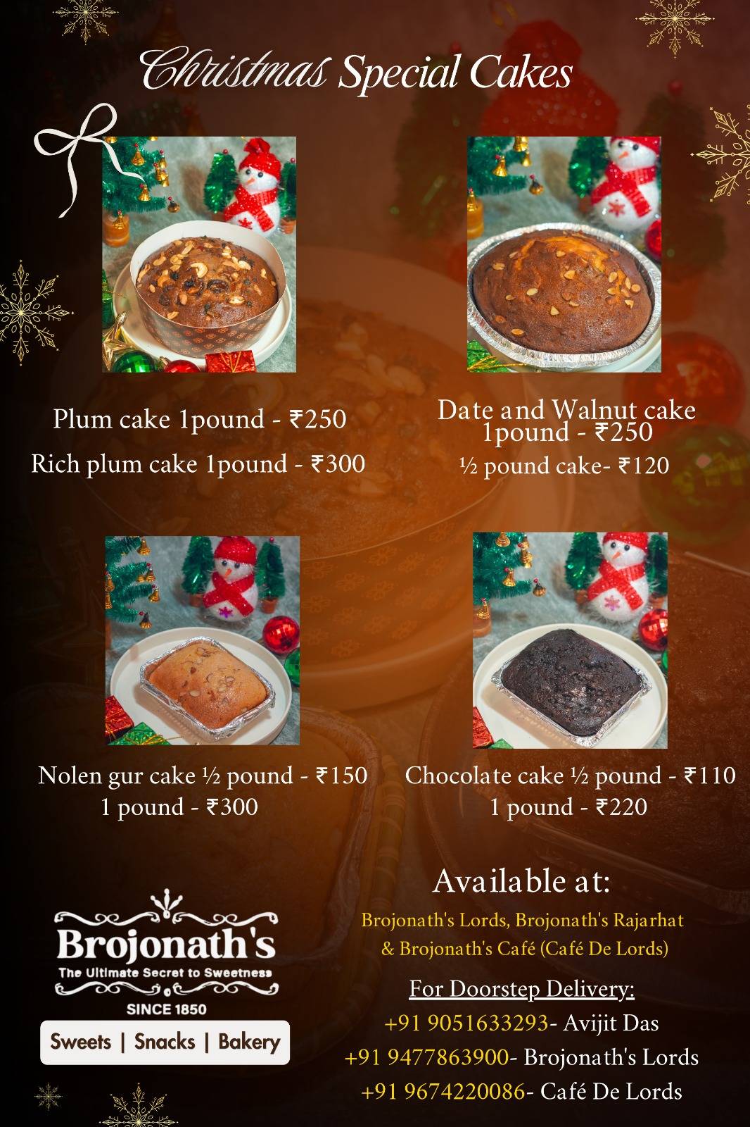 Brojonath's menu