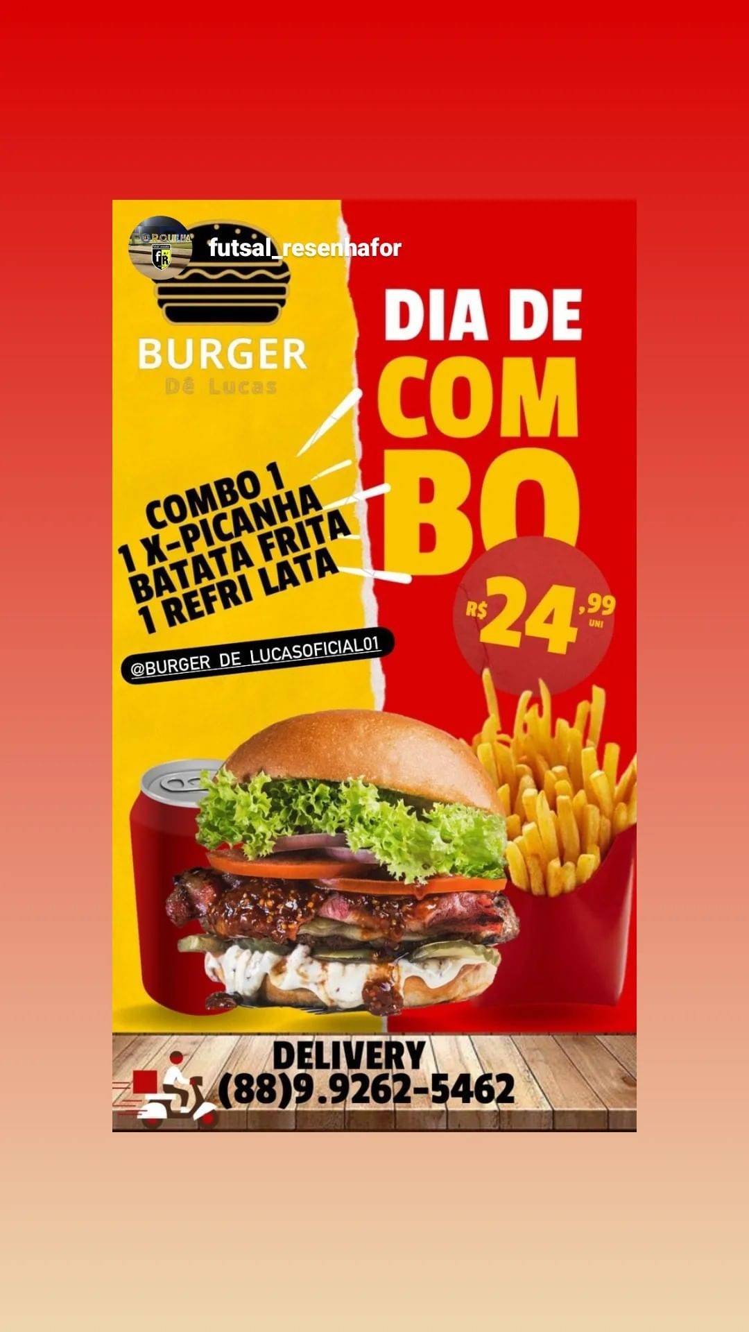Búrger-de-lucas cardápio