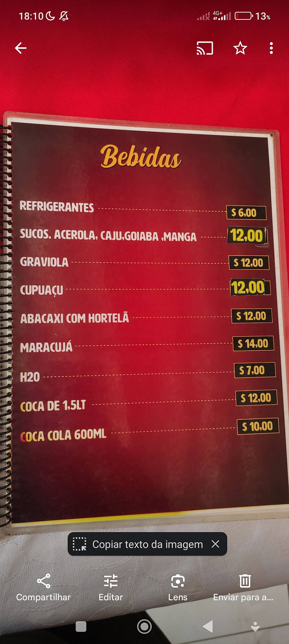 Buteco tia nana cardápio