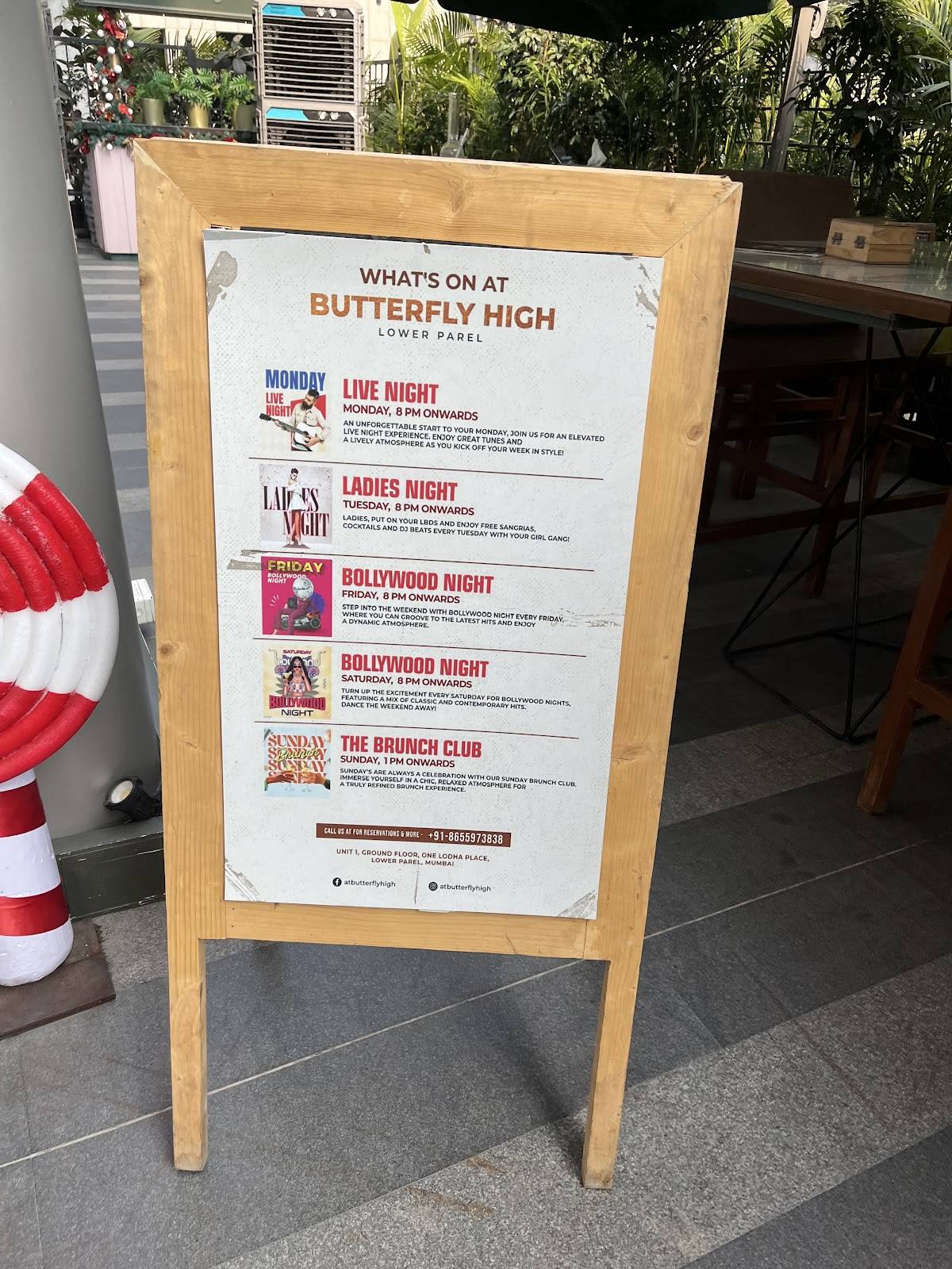 Butterfly High menu