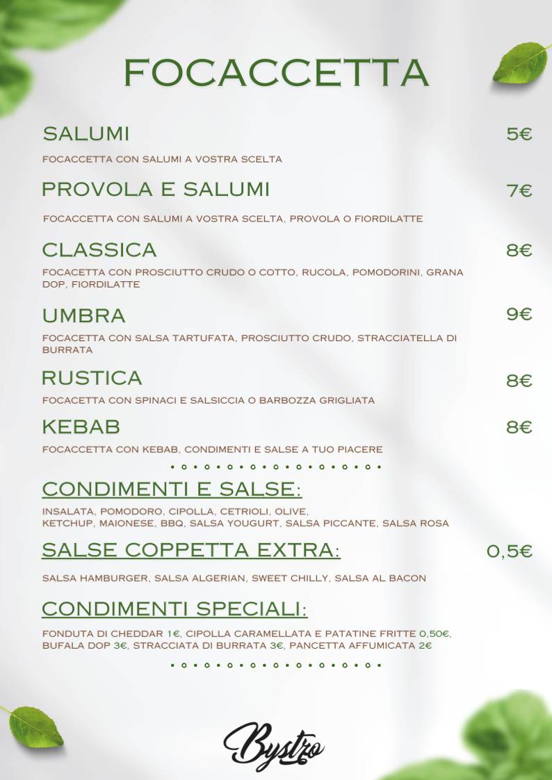 Menu di Bystro 