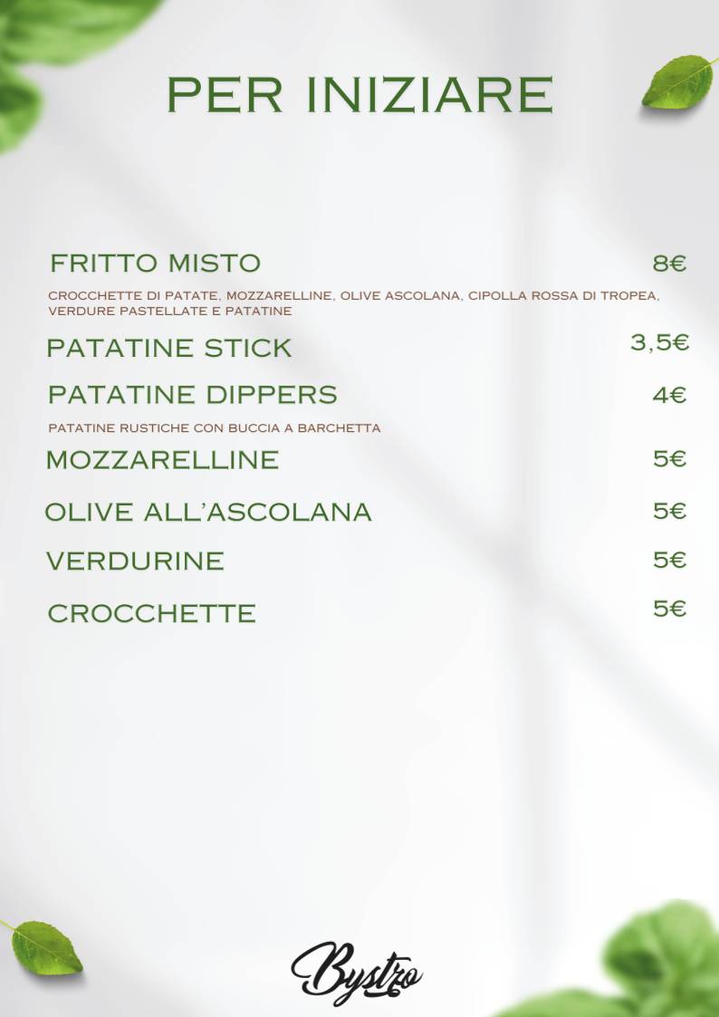 Menu di Bystro 