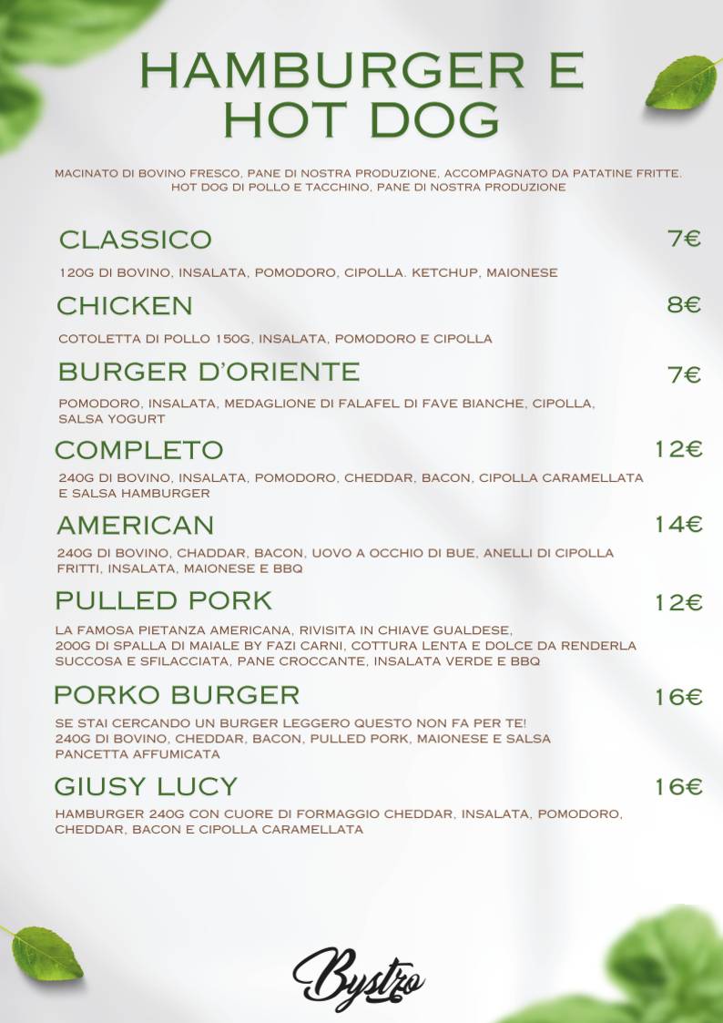 Menu di Bystro 