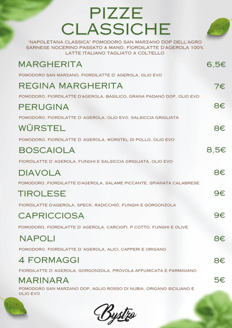 Menu di Bystro 