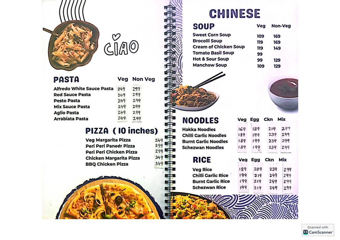 CAFE 7 POINT & LOUNGE ( A unit of Arshaan Restaurant ) menu