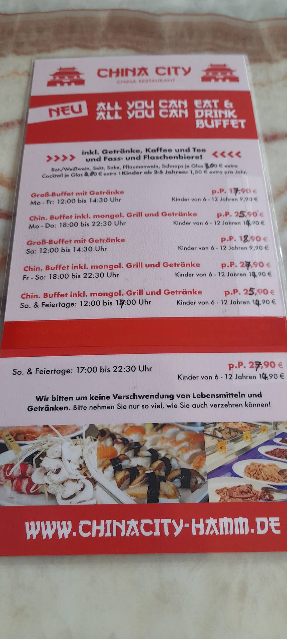 Menu at China City fast food, Ramsgate