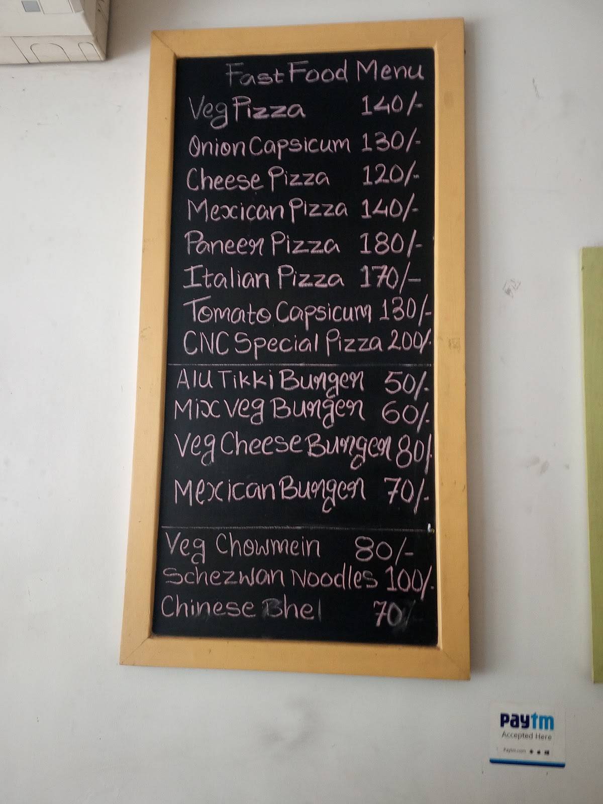 CNC Bakery menu