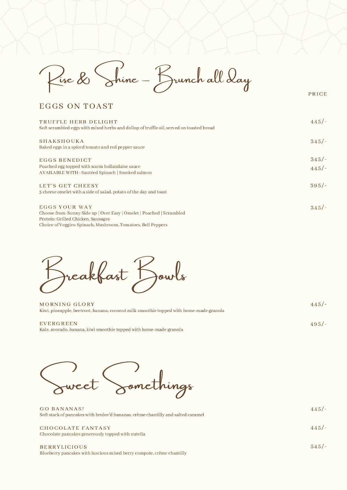 CO.SO (Cocktails & Socials) menu