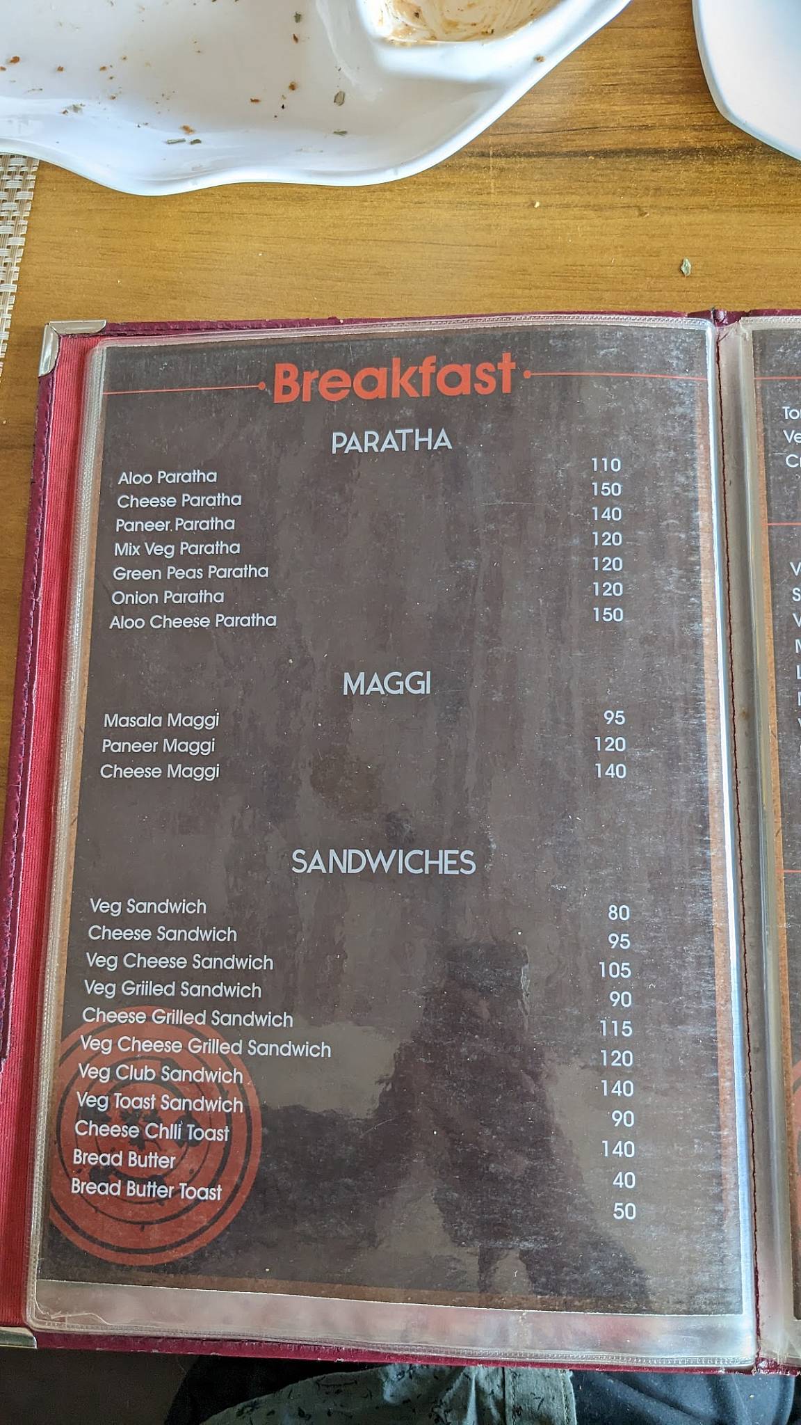 Cafe' 24 Veg Restaurant menu