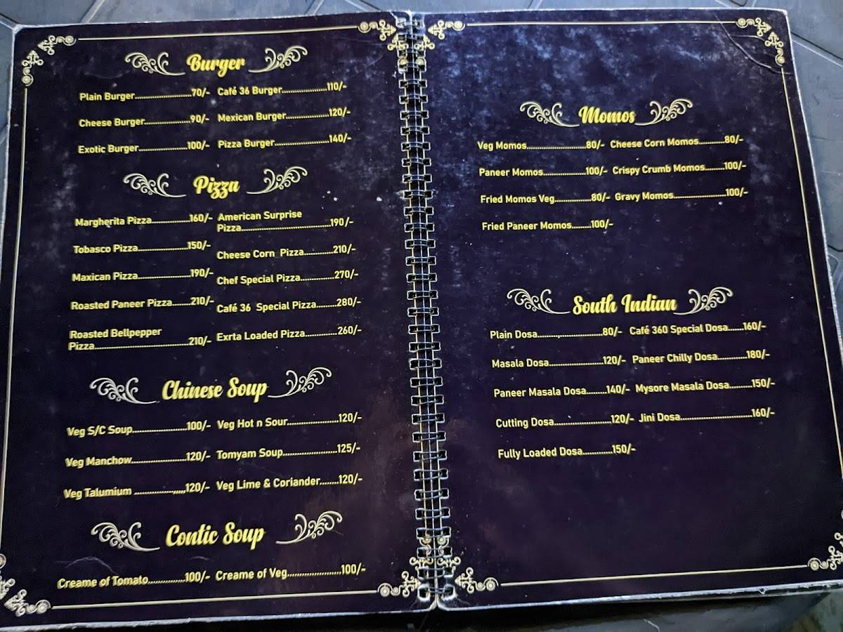 Cafe 36 menu