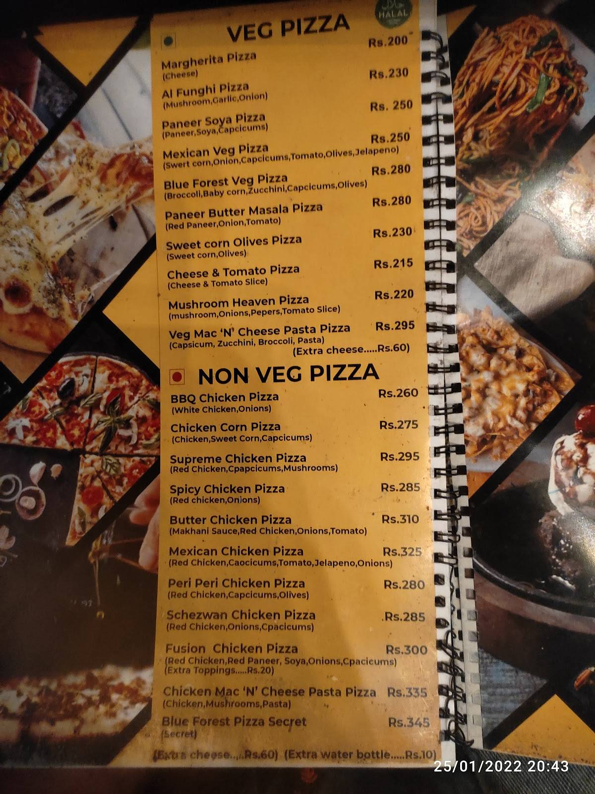 BLUE FOREST CAFE menu