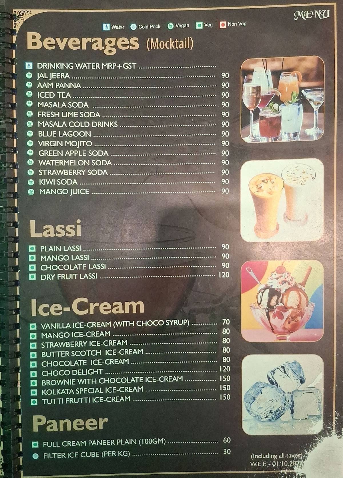 Benfish Garden Cafe menu