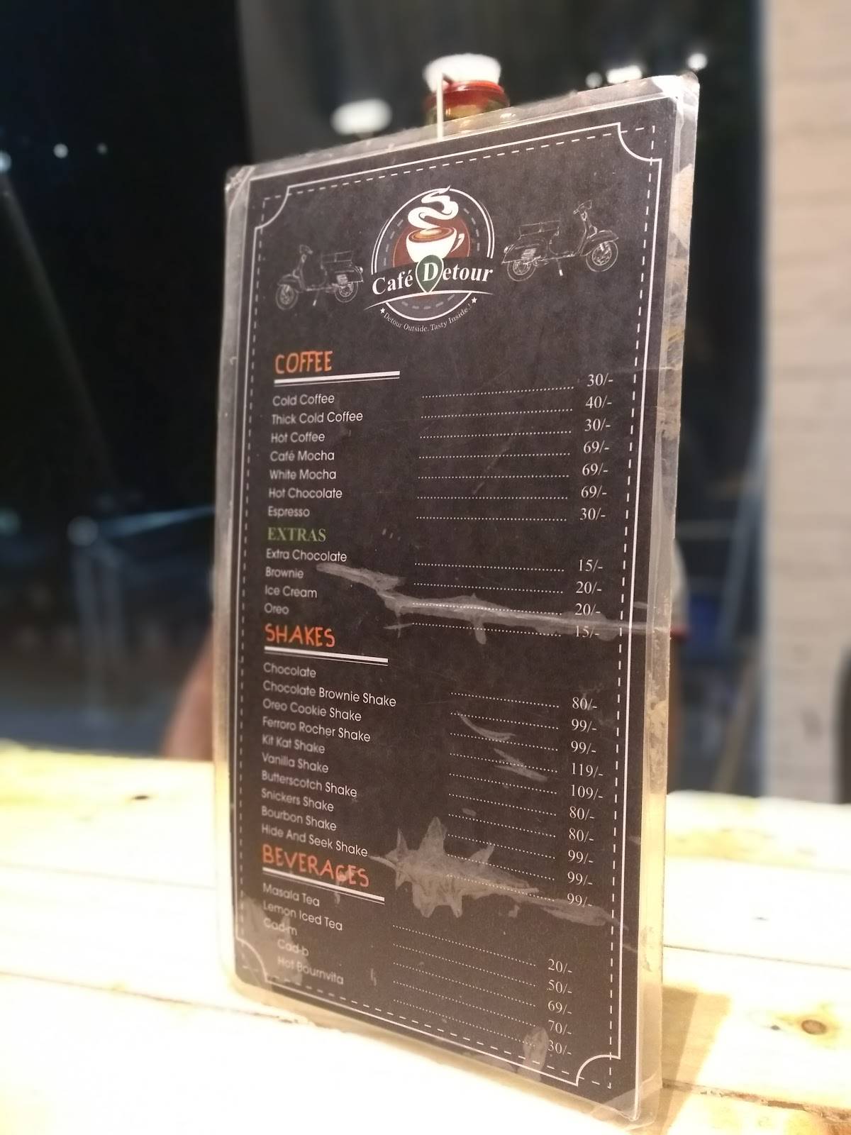 Cafe Detour menu