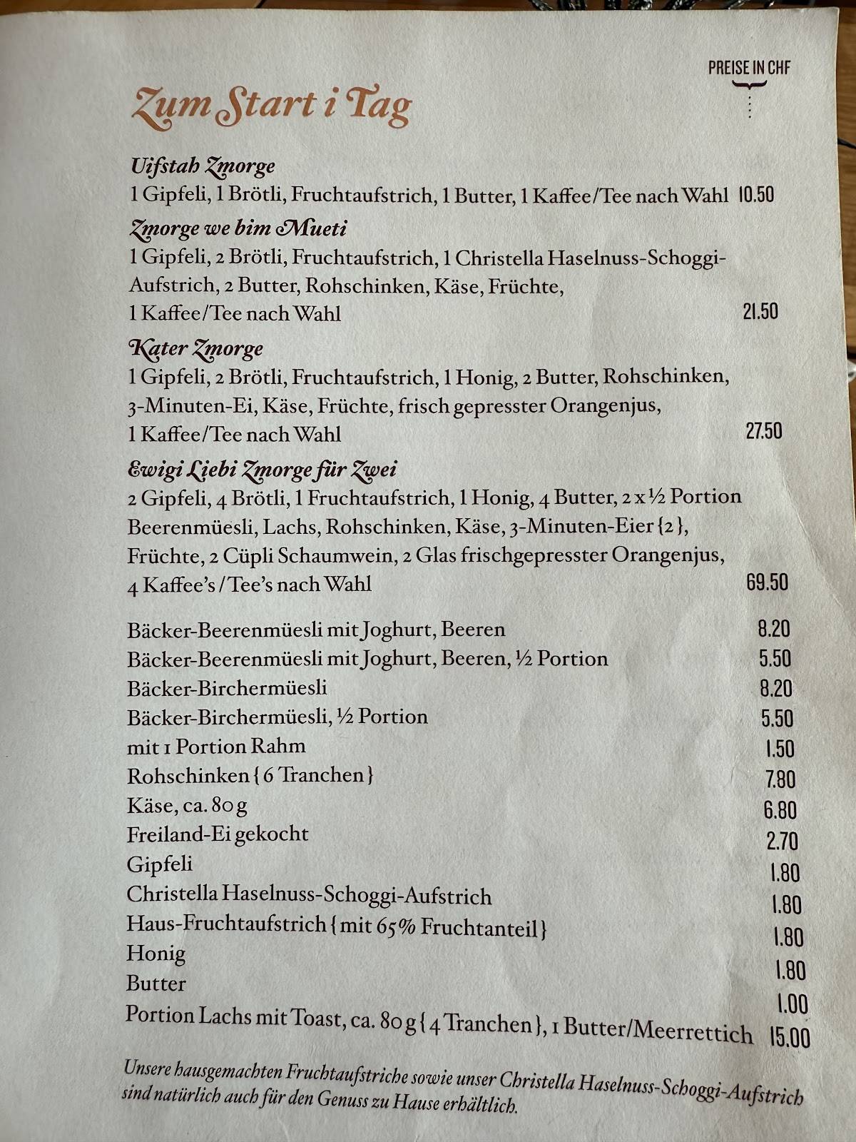 Menu di Christen Beck 