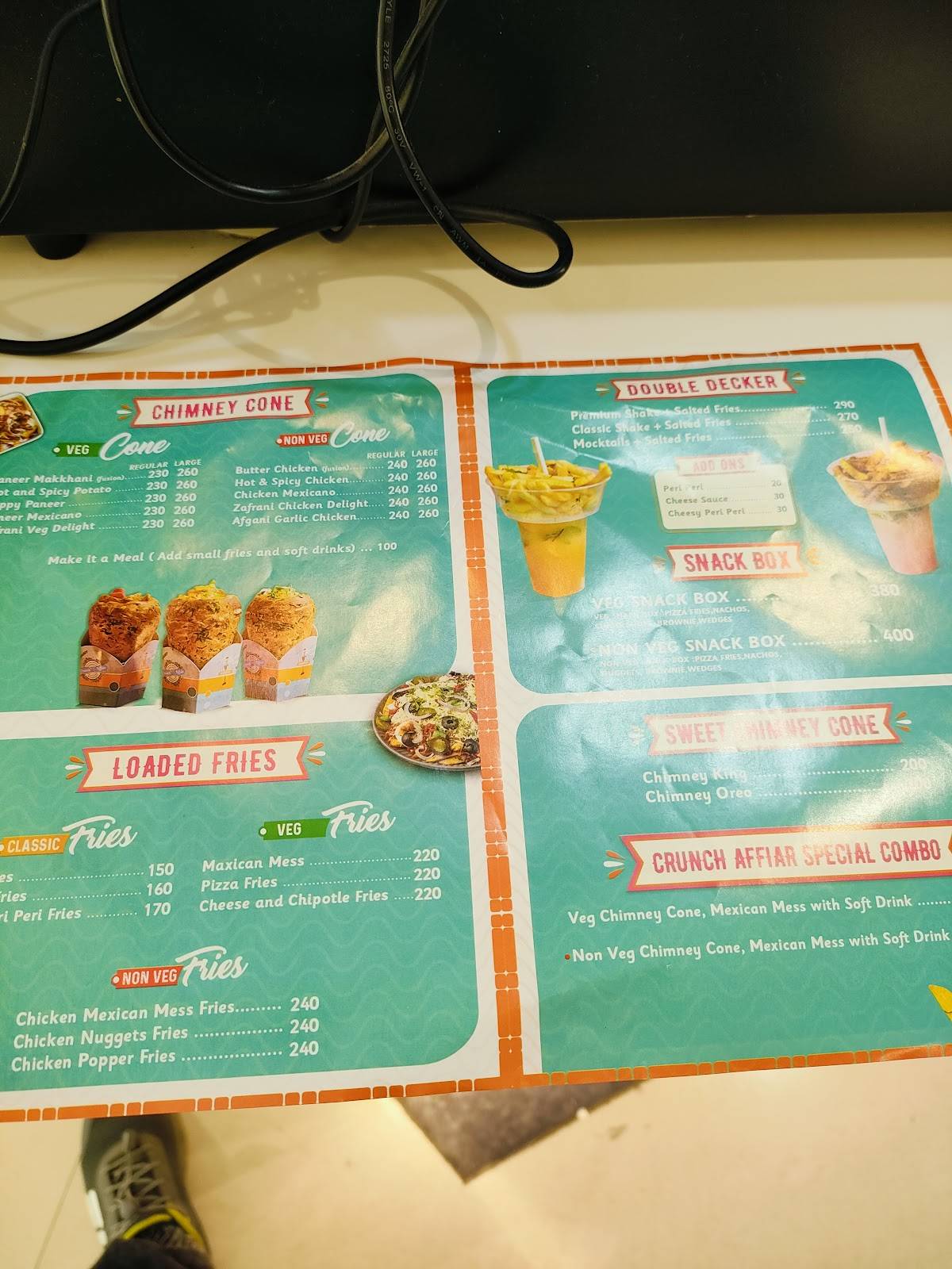 Crunch Affair menu