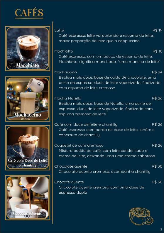 Café Fiori cardápio