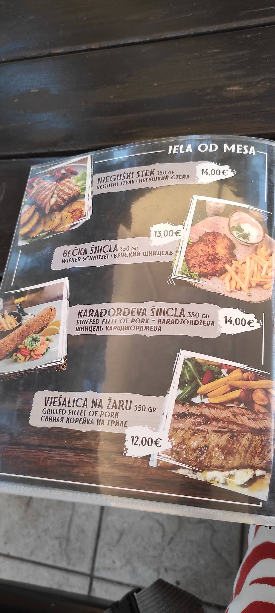 Menu de Forest