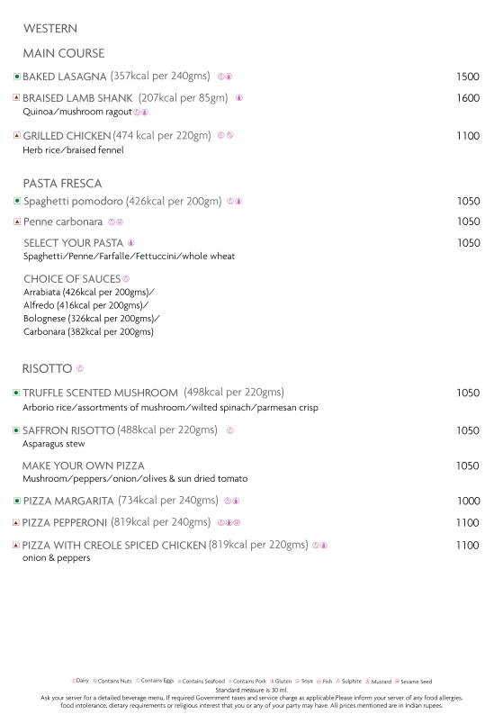 Cafe G - Crowne Plaza Today Gurugram menu