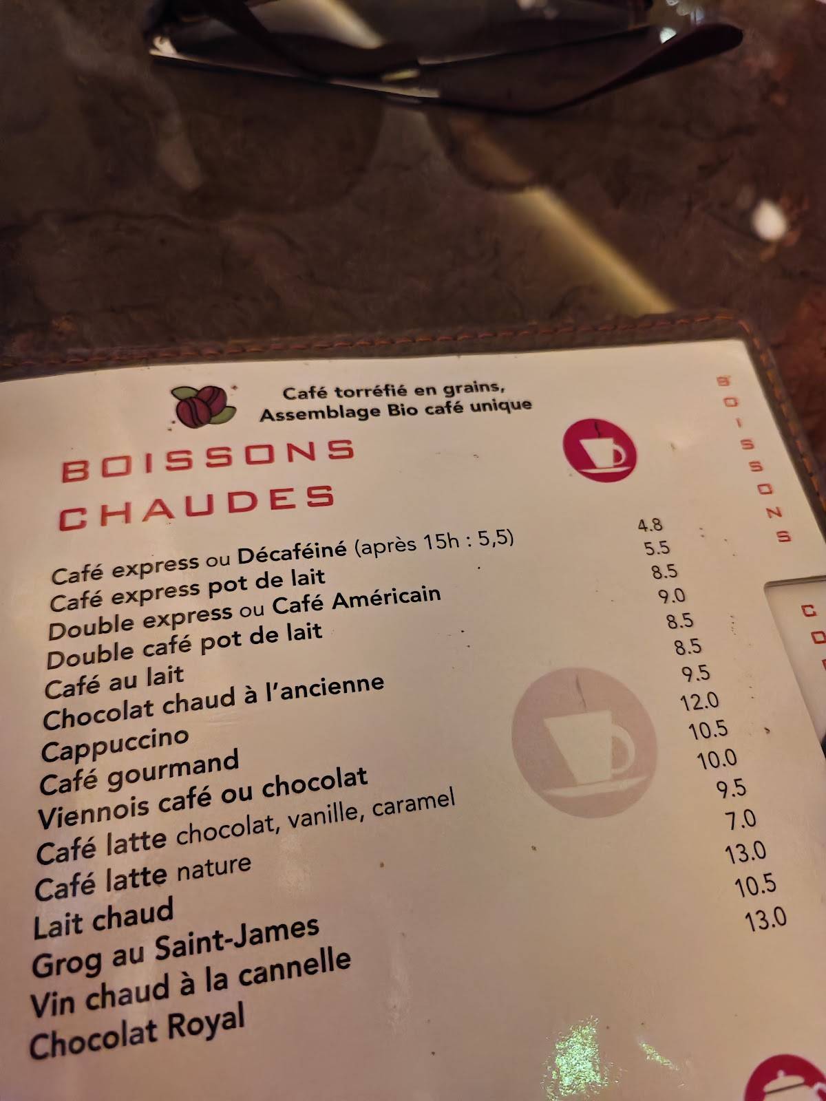 Menu de Café George V