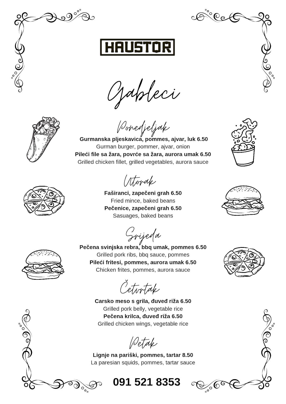 Menu di Cafe Haustor 