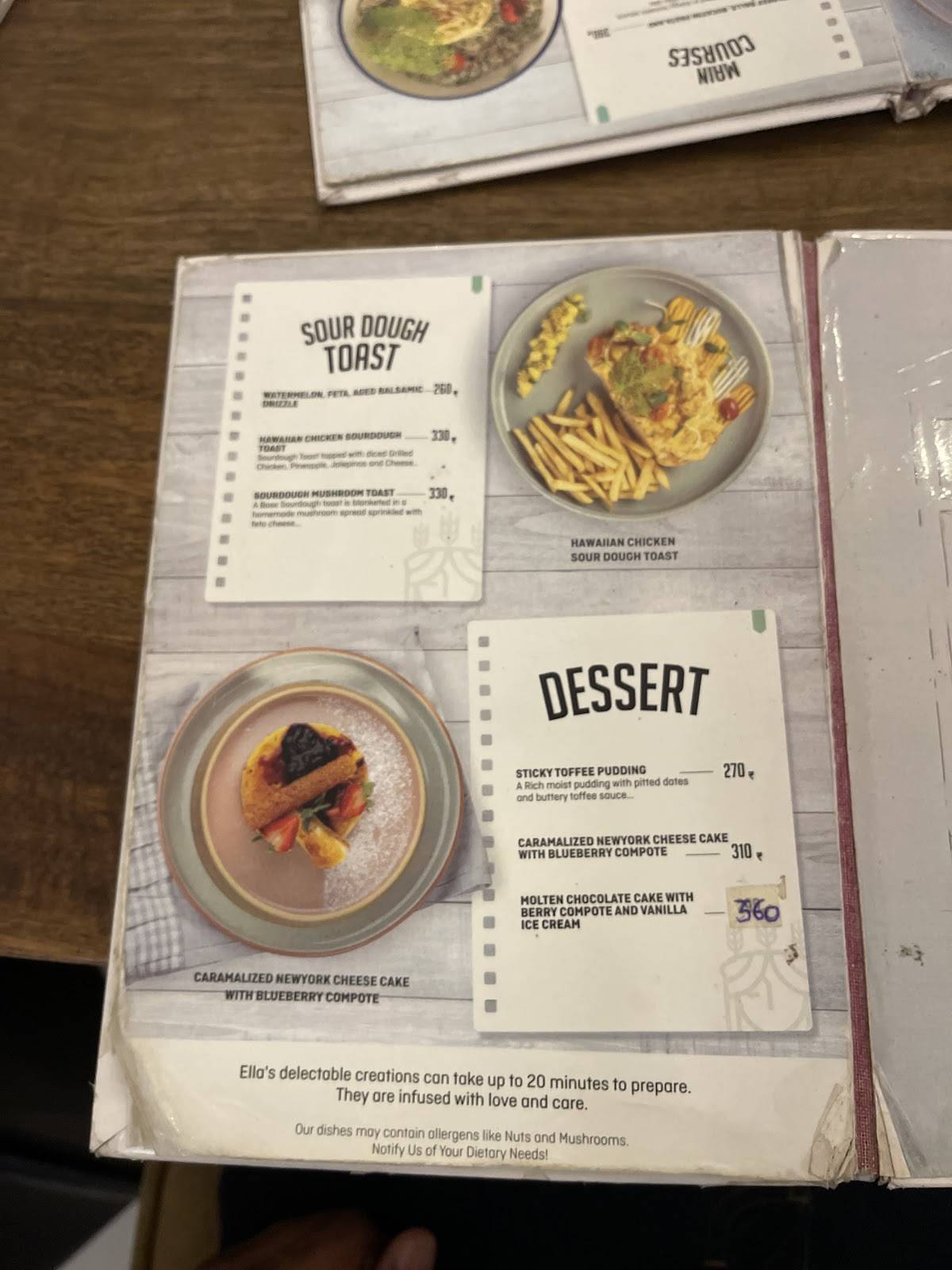 LADY LOAFELLA menu