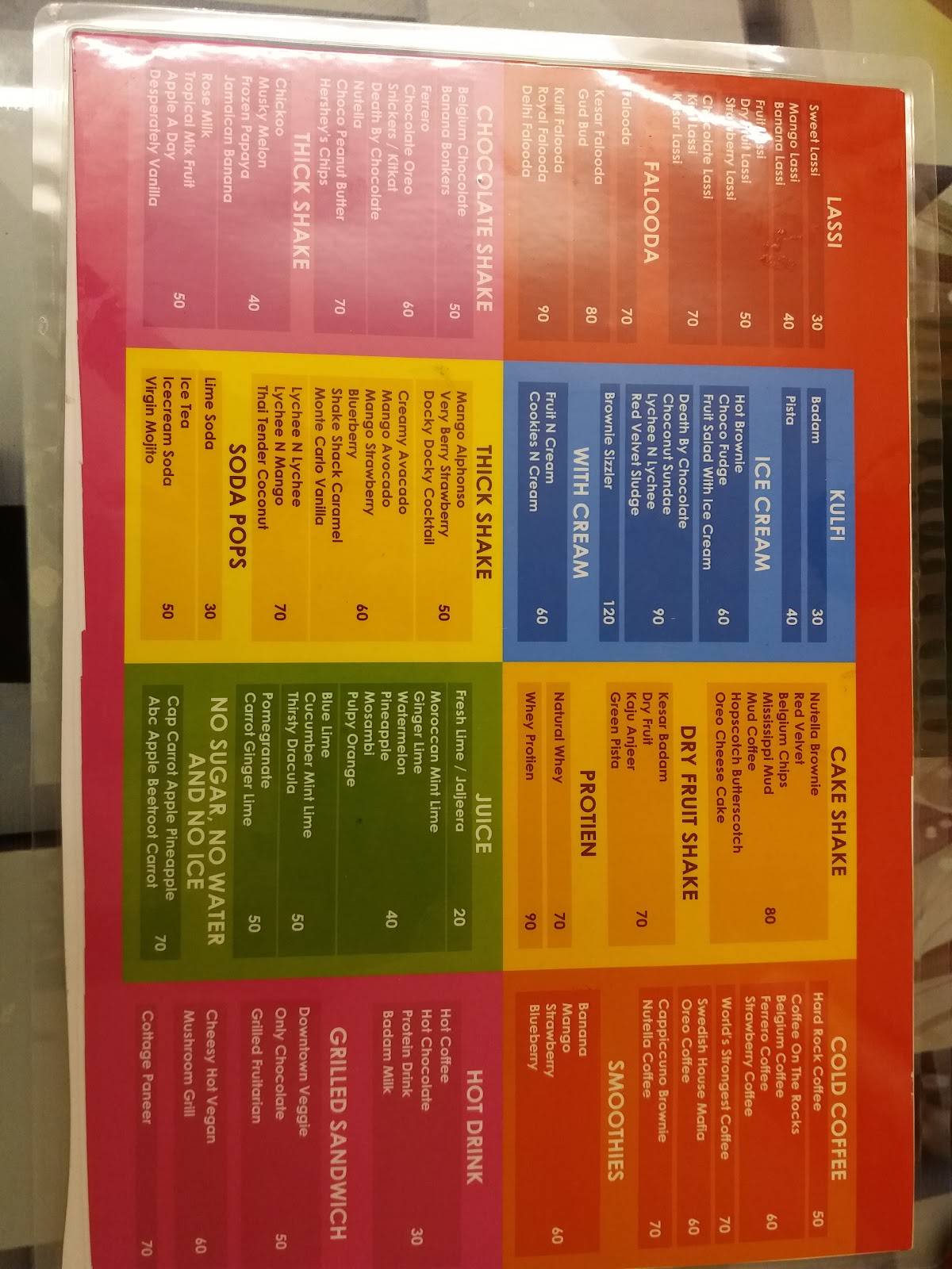 Lassi Magic Cafe menu