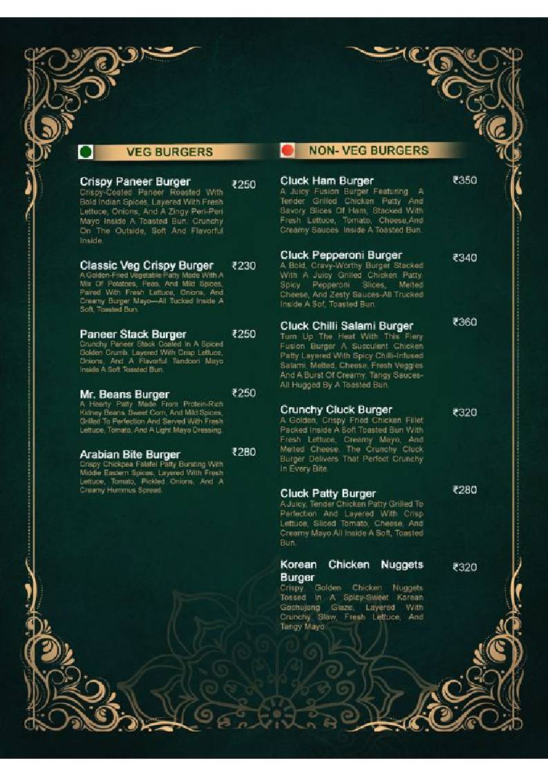 London Coffee Club (A unit of the wales), Agra menu