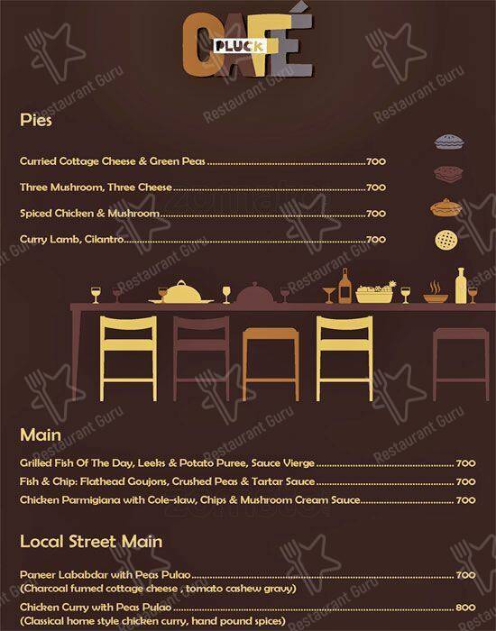Café Pluck - Pullman New Delhi Aerocity menu
