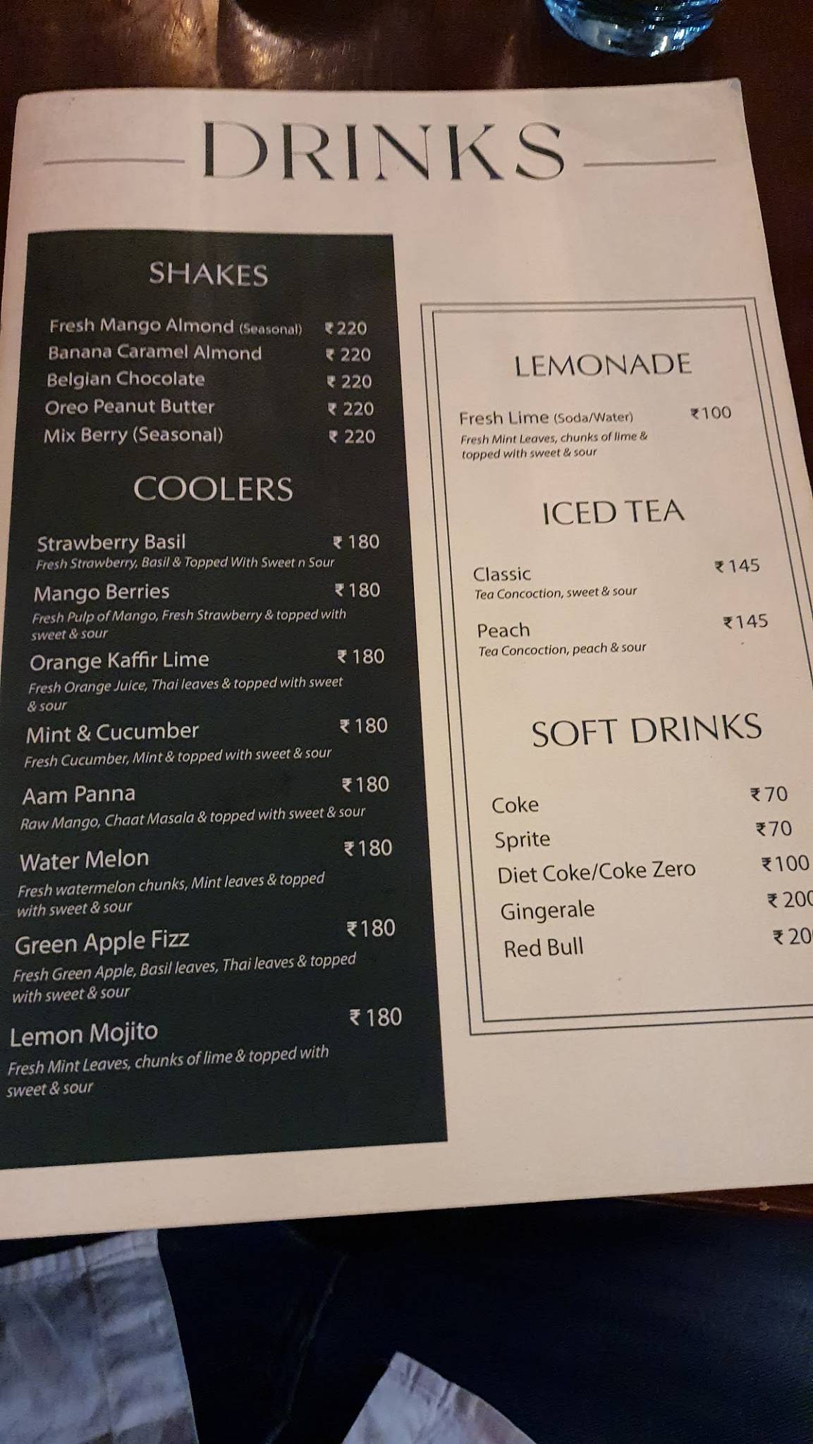 Cafe Sandoz - SDA Market menu